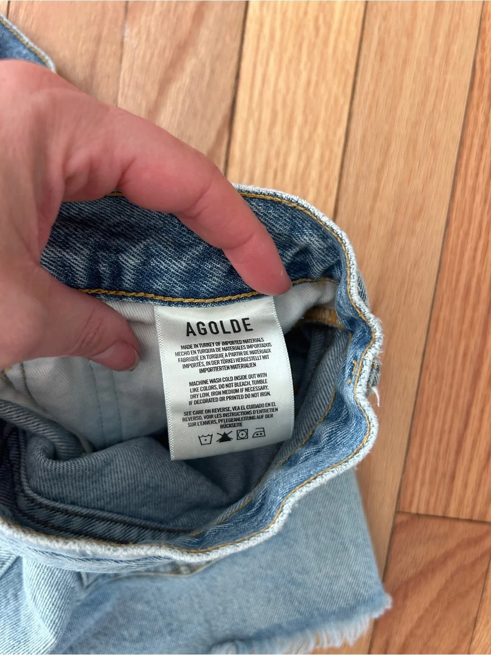 Agolde Parker Vintage Cut-Off Denim Shorts